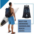 Custom Multifunction Sports Mesh Bag Drawstring Backpack for Soccer Swimming Running Diving